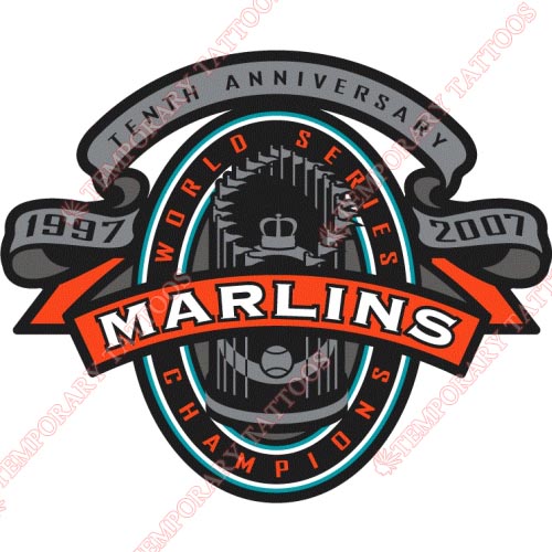 Miami Marlins Customize Temporary Tattoos Stickers NO.1693